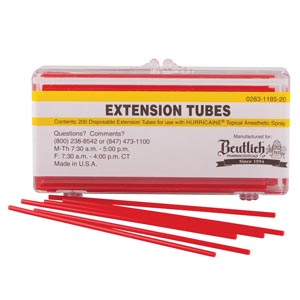 Extesion Tubes HurriCaine® Red, Disposable for Hurricaine Spray by Beutlich Inc.  ID 00283-1185-20